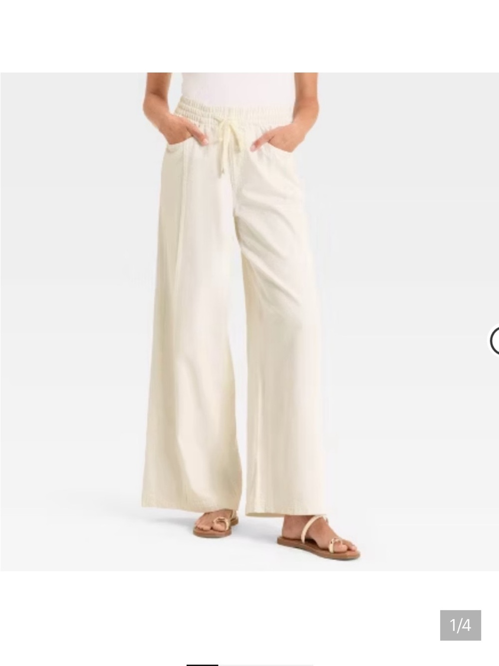 NWOT Universal Thread Wide-Leg Beach Pants — Cream